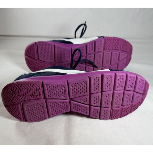 Puma Navy White Pink Women's 8.5 Mesh Soft Foam Comfort Insert Running Shoes - Picture 7 of 8